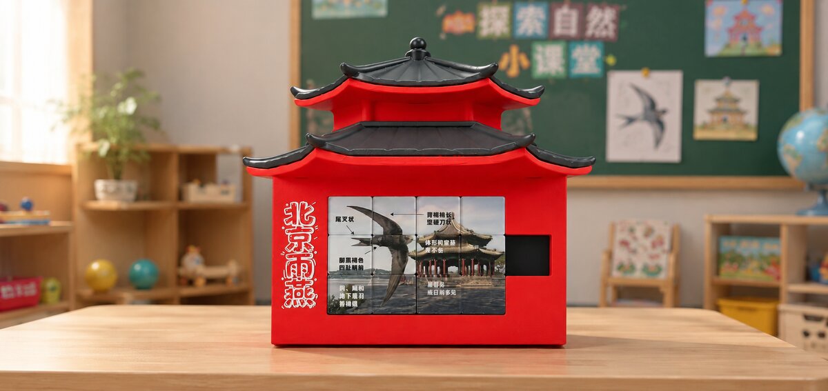 风头䴙鹈雕刻模型上色
